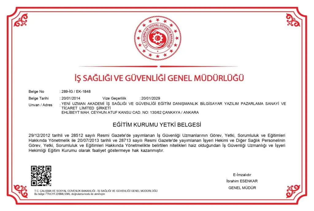 Ankara Şubesi Yetki Belgesi