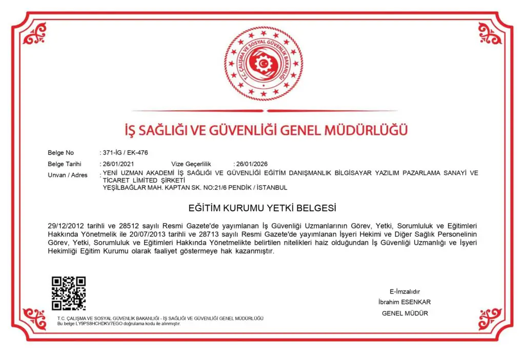 Pendik Şubesi Yetki Belgesi