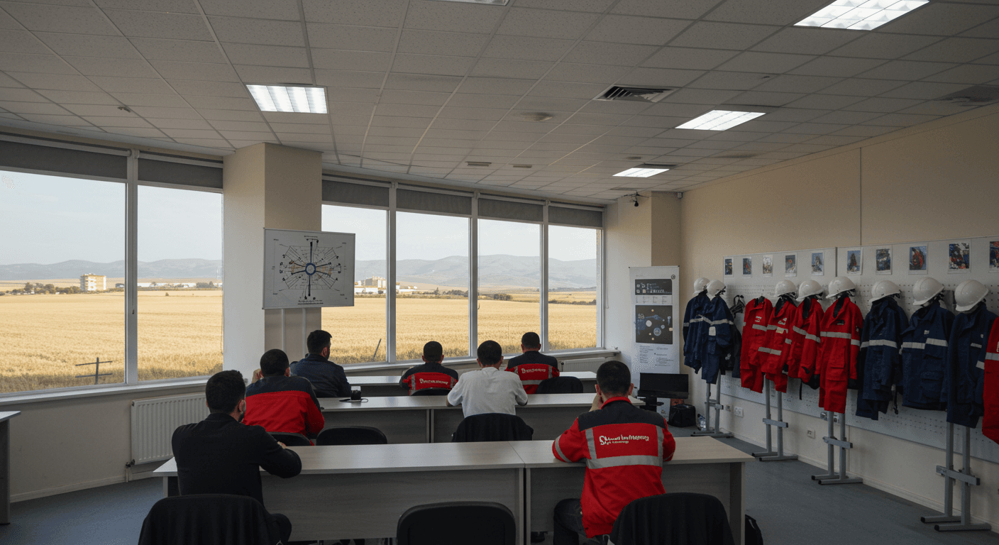 Çınar Diyarbakır iş güvenliği kursu — kesimhane captive-bolt güvenliği, un fabrikası ATEX Zone 21 toz kontrolü ve E99 ADR lojistik İSG eğitimi