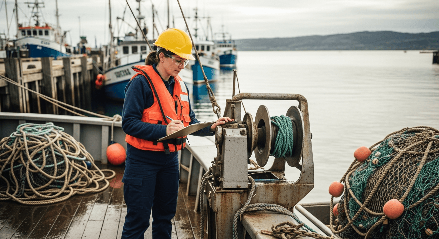 Karataş iş güvenliği kursu eğitim ortamı — Adana Karataş balıkçı barınağı ve Akyatan Lagünü kıyısında İSG eğitimi