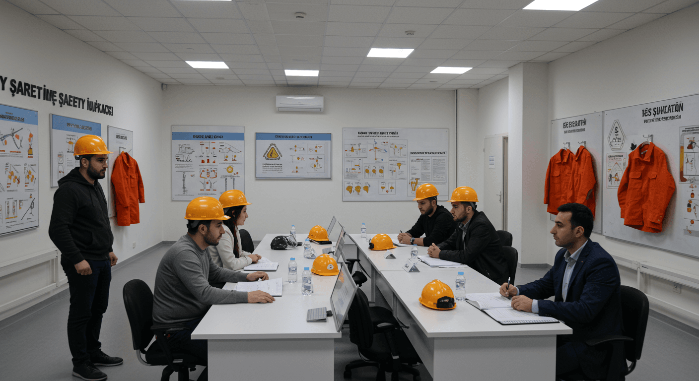 Kepez iş güvenliği kursu eğitim ortamı - Antalya Kepez İSG sertifika programı sınıf görüntüsü