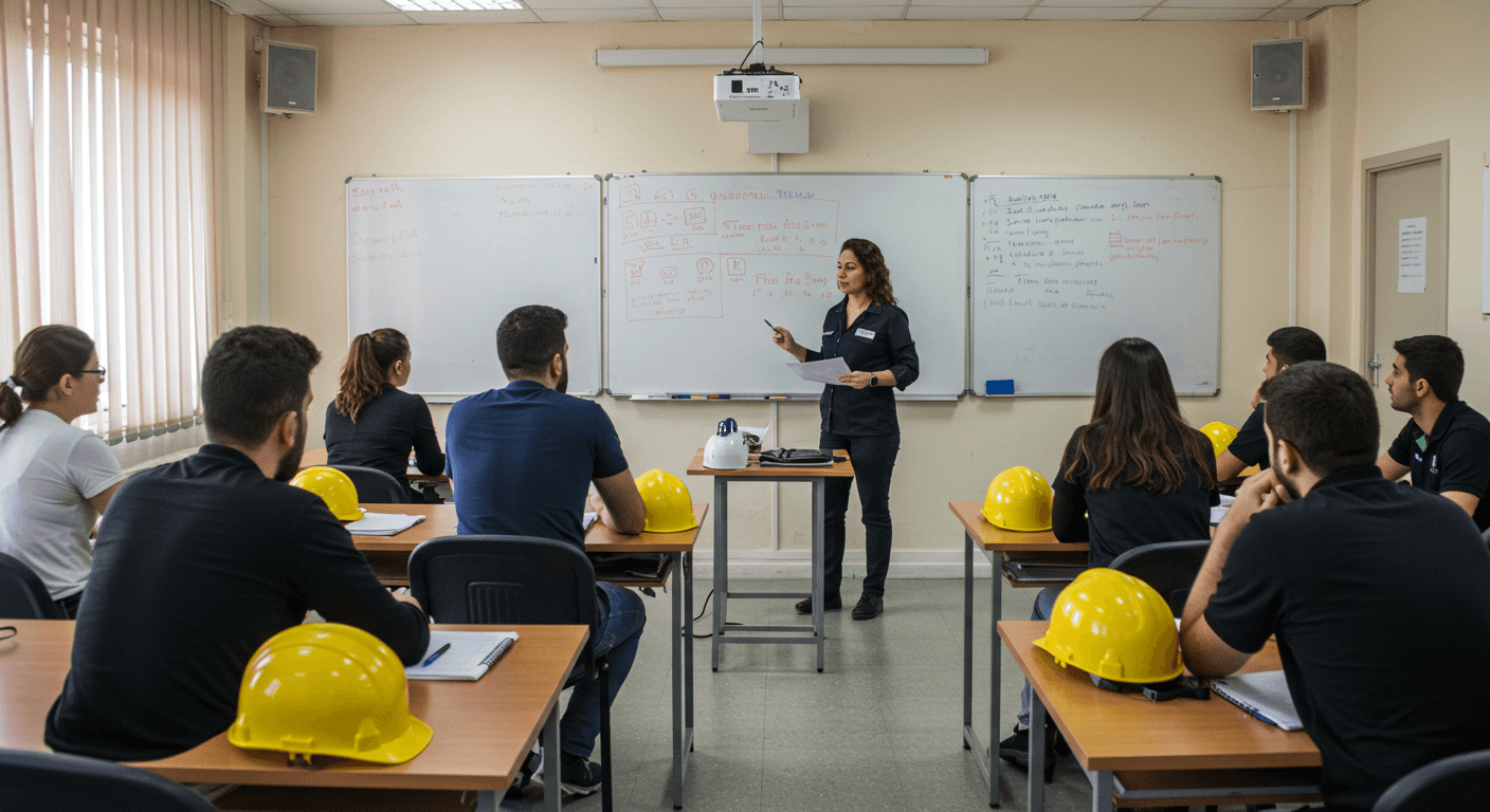 Konak iş güvenliği kursu eğitim ortamı
