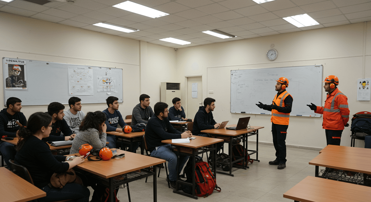 Kulp Diyarbakır iş güvenliği kursu — ormancılık chainsaw kickback güvenliği, koyun dip organofosfat İSG ve dağ tüneli shotcrete silika eğitimi
