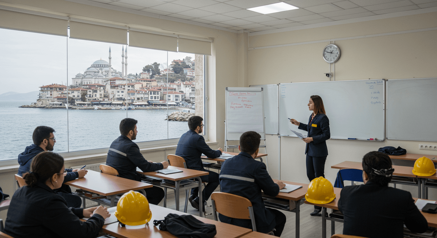 Mudanya iş güvenliği kursu eğitim sınıfı - Marmara kıyısı feribot ve balıkçılık sektörüne özel İSG uzmanlığı eğitimi Bursa Mudanya
