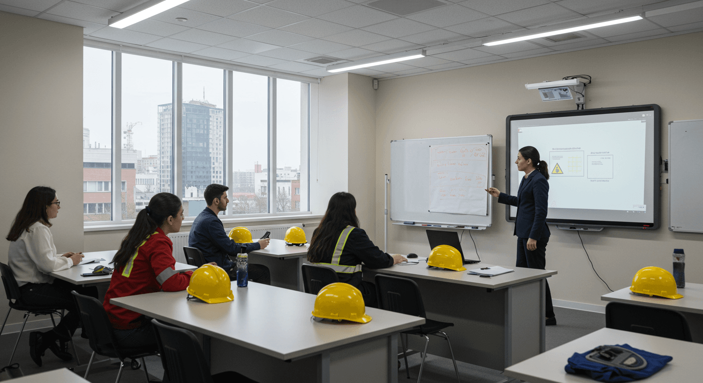 Nilüfer iş güvenliği kursu eğitim sınıfı - BOSB otomotiv ve Teknokent sektörüne özel İSG uzmanlığı eğitimi Bursa Nilüfer