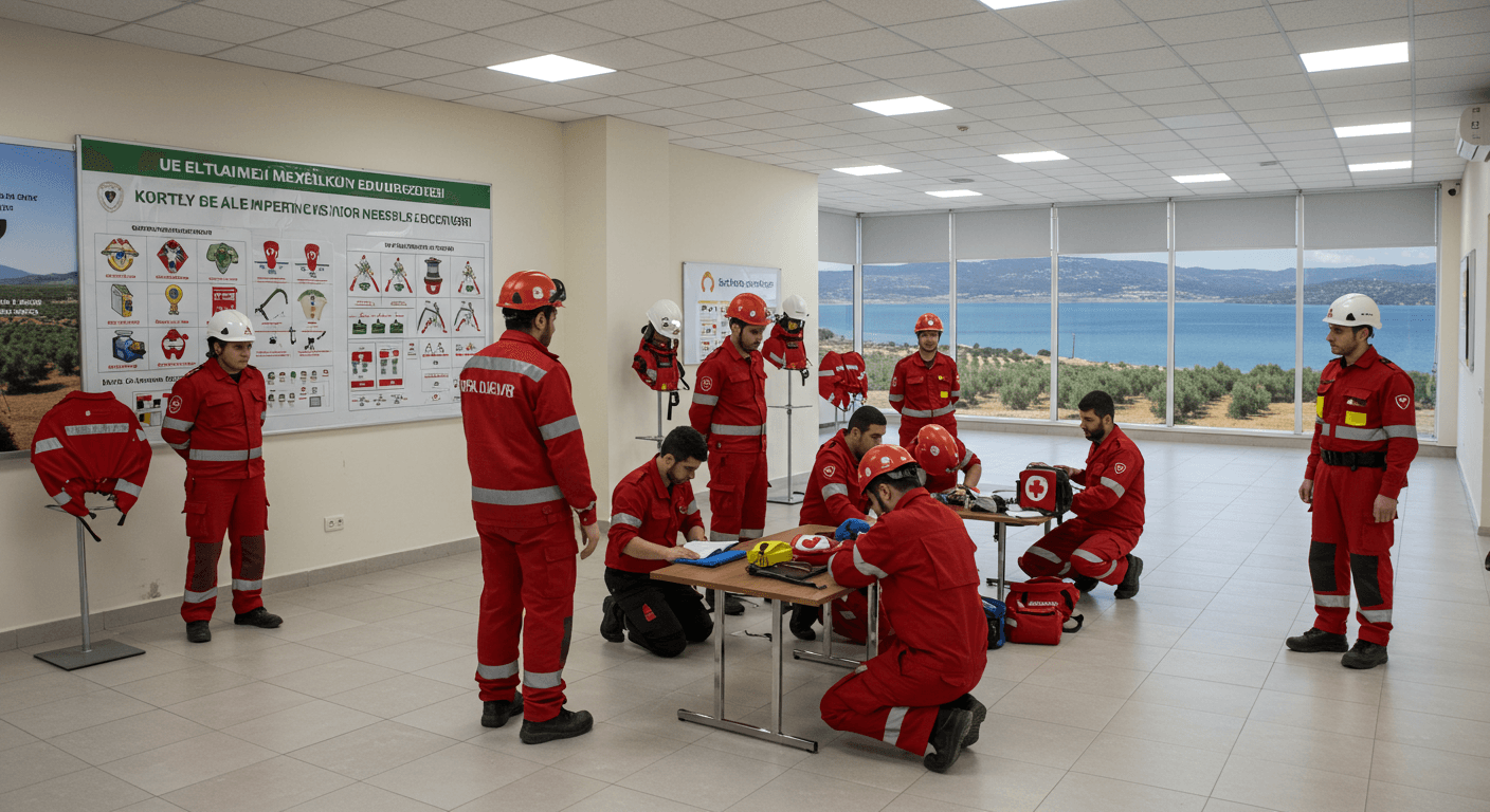 Orhangazi iş güvenliği kursu eğitim sınıfı - mermer ocağı silika tozu ve zeytincilik İSG uzmanlığı eğitimi Bursa Orhangazi