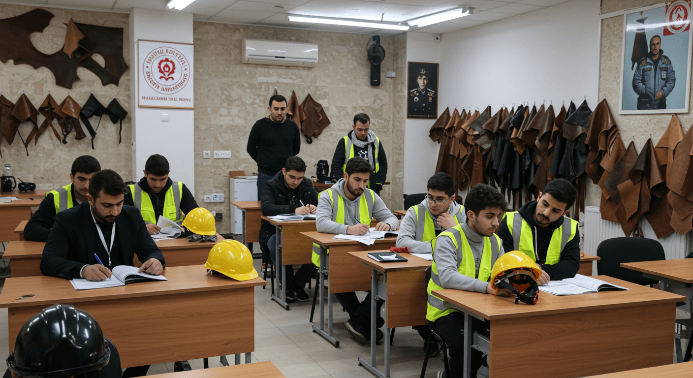 Tire iş güvenliği kursu eğitim ortamı - deri tabakhane ve kestane sektörüne özel İSG uzmanlık eğitimi İzmir Tire